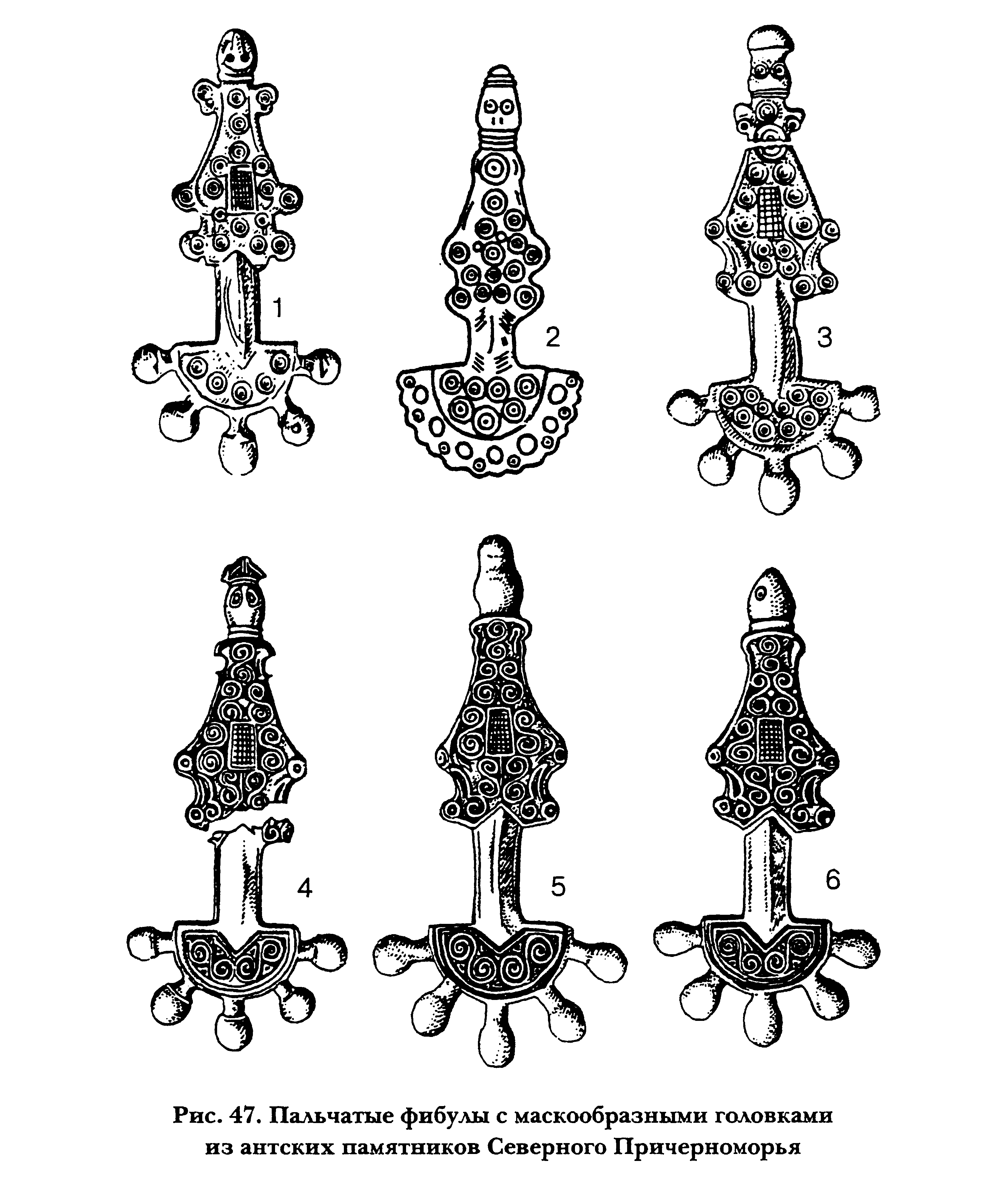 Пальчатые фибулы пеньковской культуры